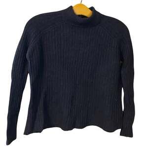 Molo Women's Navy Turtleneck Sweater Gertrude wool mohair blend danish scandi S